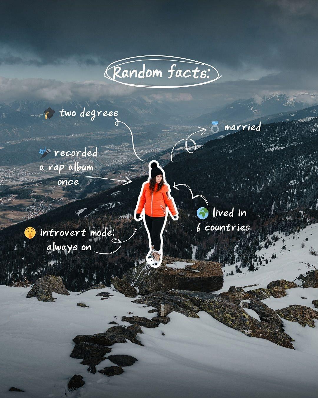 Handwritten Mountain Facts