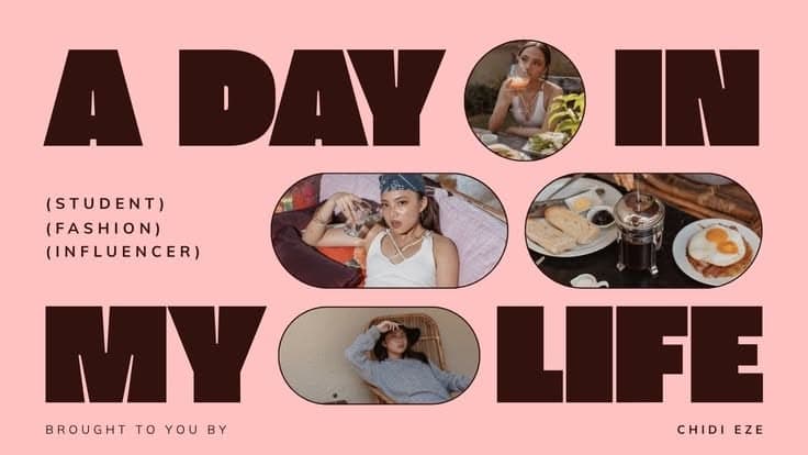 Pink Oval Photo Collage