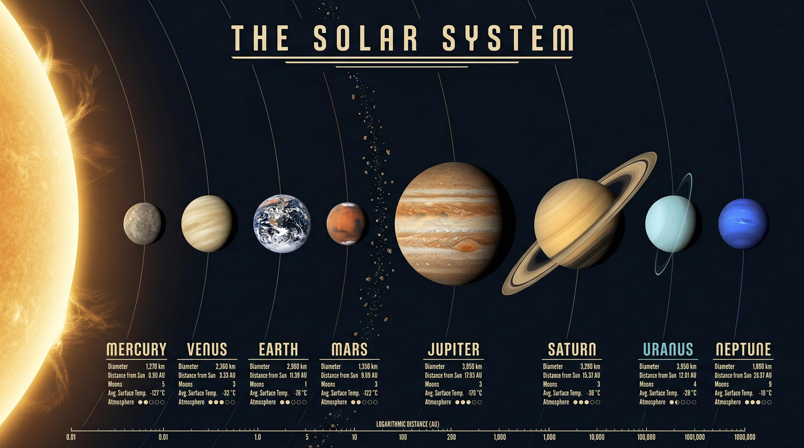 Solar System Scale Map