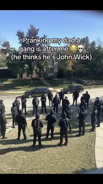 Pranking my dad a
gang is after me 😭💀
(he thinks he's John