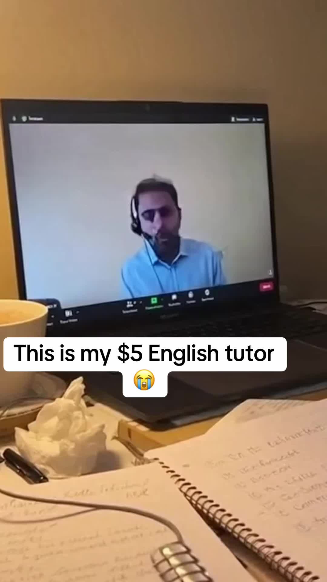 This is my $5 English tutor
😭