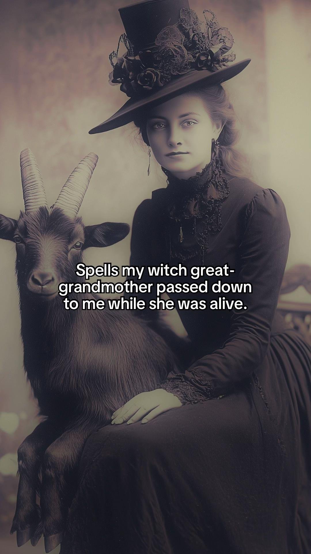 Spells my witch great-
grandmother passed down
to me while s