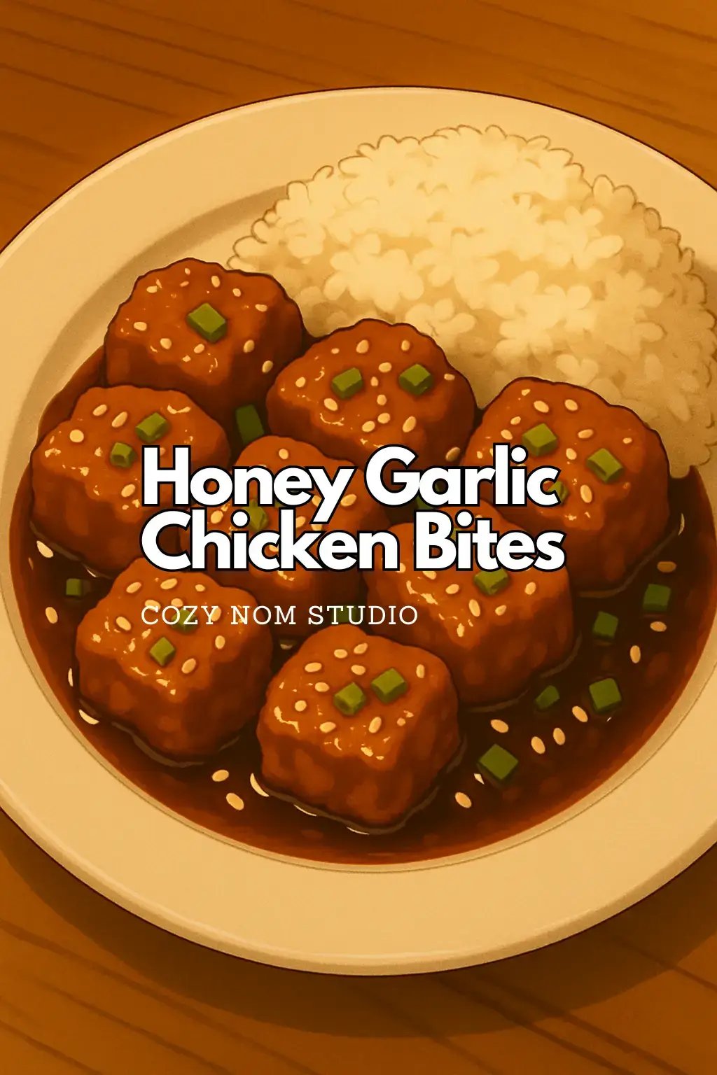 Honey Garlic
Chicken Bites
COZY NOM STUDIO