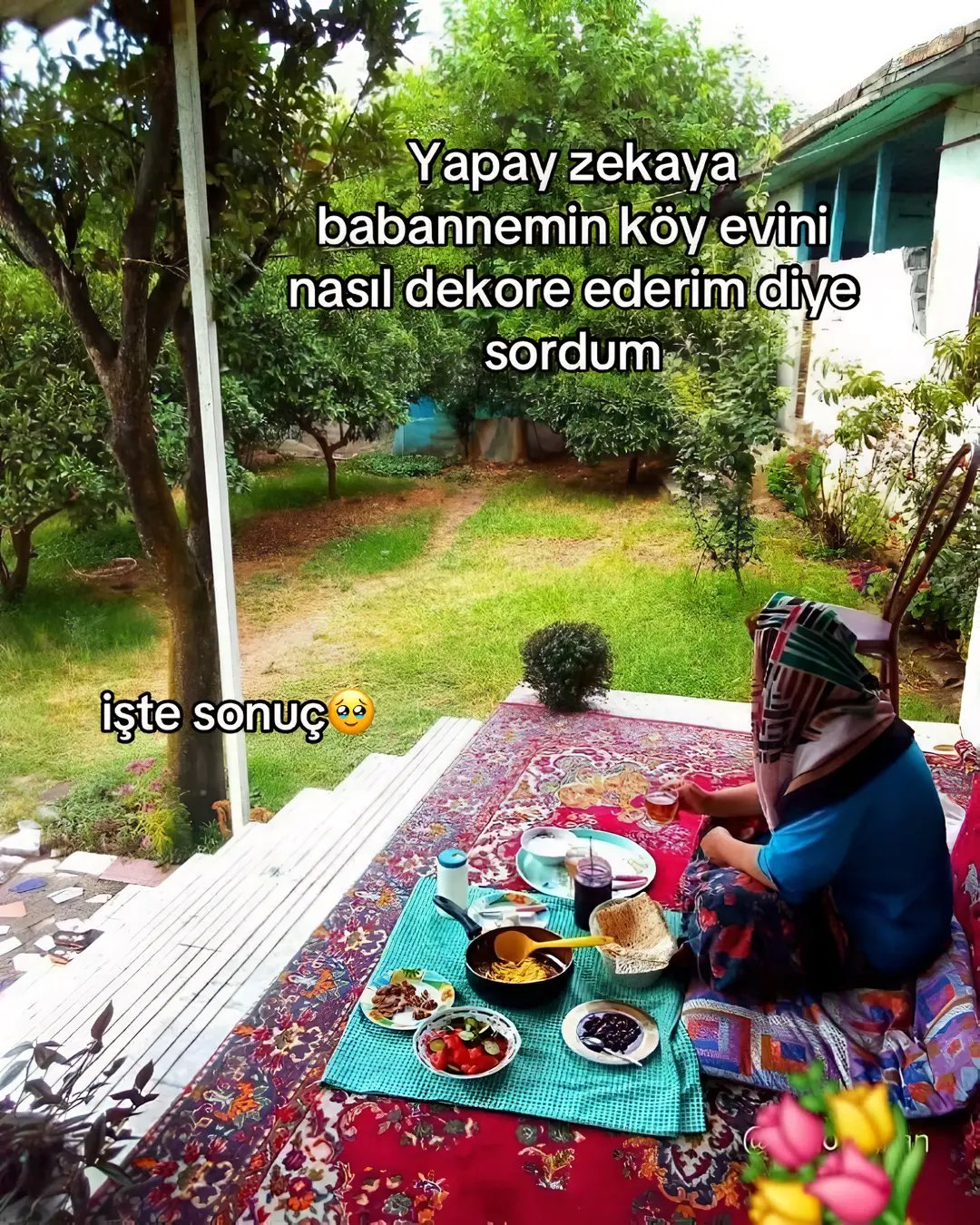 Yapıy zekaya
babanemin köy evini
nasıl dekore ederim diye
so