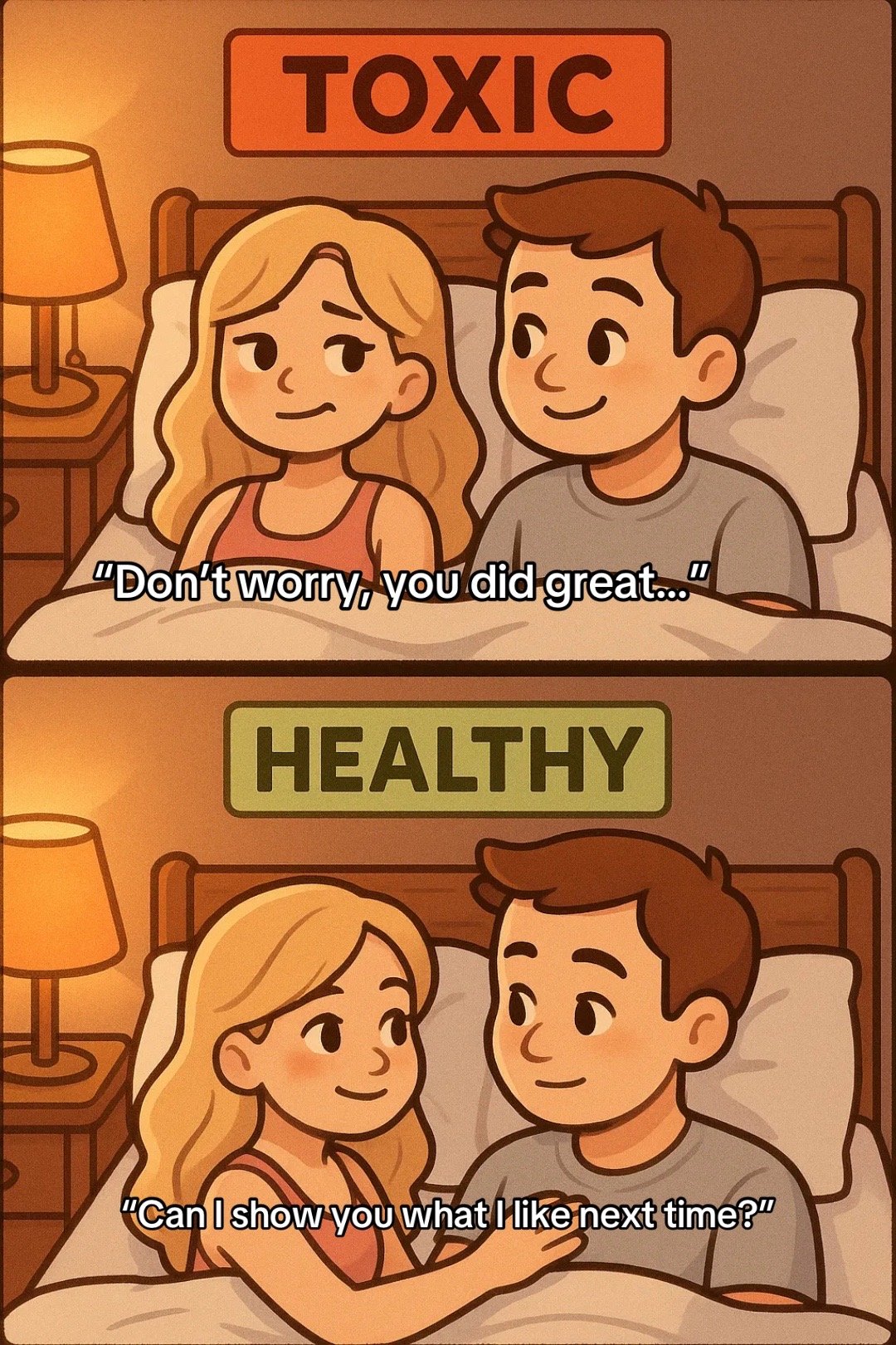 TOXIC
"Don't worry, you did great..."
HEALTHY
"Can I show yo