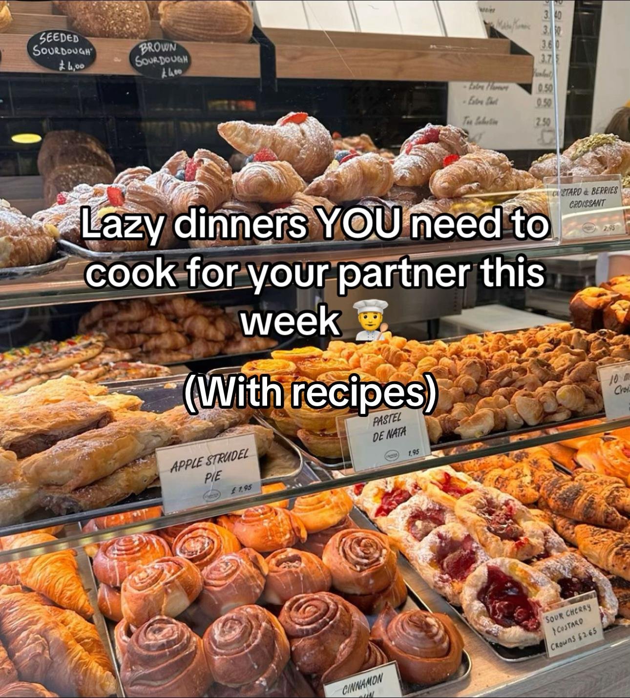 Lazy dinners YOU need to
cook for your partner this
week 👨