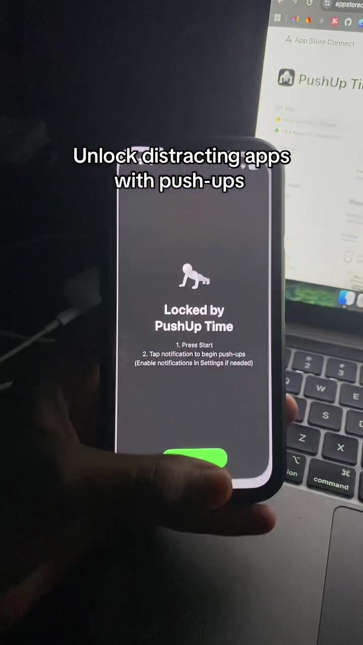 PushUp Time blocks distracting apps, and unlocks them with p